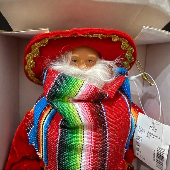 Retired DILLARD’s Trimmings 10” Mexican Santa Doll Ornament - Picture 10 of 13
